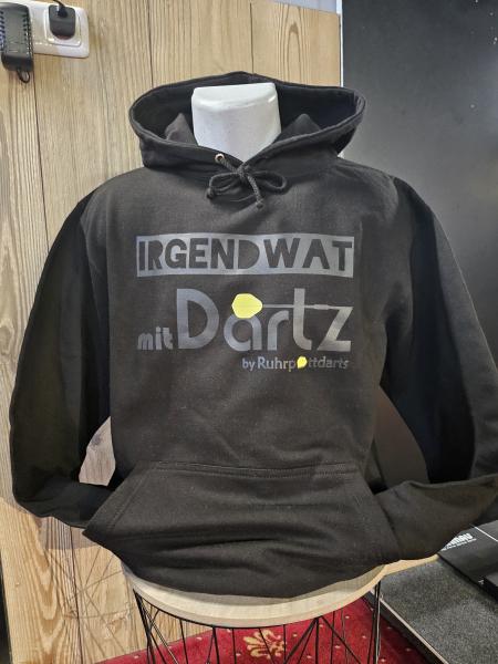 Hoodie Irgendwat mit Dartz schwarz